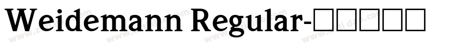 Weidemann Regular字体转换
